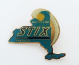 Rockland NY Stix Fast Pitch Softball Enamel Over Metal Pin - $4.99