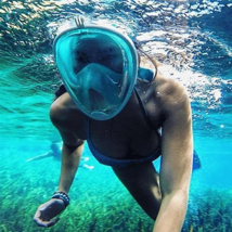 Option: Mask Only,Mask Color: Blue - Full Face Snorkel Mask - $93.56