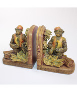 VTG Pair CBK Monkey Bookends 6” Tall 1999 Organ Grinder Circus Monkey Bo... - $21.55