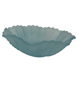 Lenox Imperial Frosted Blue Glass Bowl With Embossed Grapes And Vines Vi... - $32.58 CAD