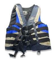 Body Glove, Adult XL 44&quot;-48&quot; Ski Vest Life Jacket USCG Type III PFD, Blues &amp; Tan - £19.68 GBP