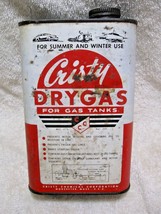 Vintage 1940/50&#39;s CRISTY DRY GAS For gas Tanks Metal Can-Auto-Truck-Tractor-Boat - £23.94 GBP