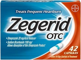 Zegerid OTC Heartburn Relief 20mg Capsule 42 Count Just 1 Pill A Day 07/26+ - $562.76 MXN