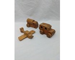 Lot Of (3) Vintage Wooden Children&#39;s Toys Car Airplane - $49.49