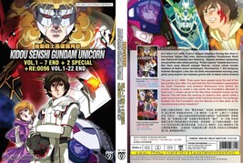 DVD Anime Kidou Senshi Gundam Unicorn(1-7End)+2 SP+RE:0096(1-22End) English Dubb - £60.47 GBP