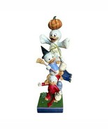 Jim Shore Disney Traditions Huey, Dewey &amp; Louie Teetering Halloween Tric... - $1,388.21 MXN