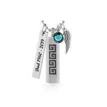 Circle of Life Cylinder Keepsake Urn - Love Charms Option - £23.88 GBP