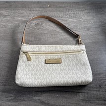 Michael Kors Vanilla &amp; Cream Jet Set Signature Coated Canvas Wristlet - $48.88 CAD