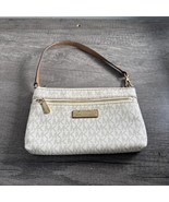 Michael Kors Vanilla &amp; Cream Jet Set Signature Coated Canvas Wristlet - $49.00 CAD