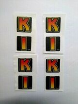 Kiss Pinball Machine KIKI Decals Set Of (8) Items For Drop Target Bank - $6.47