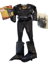 DC Batman Kids Costume Light Up Emblem Muscle Jumpsuit Mask L for 8-10 y... - $14.87