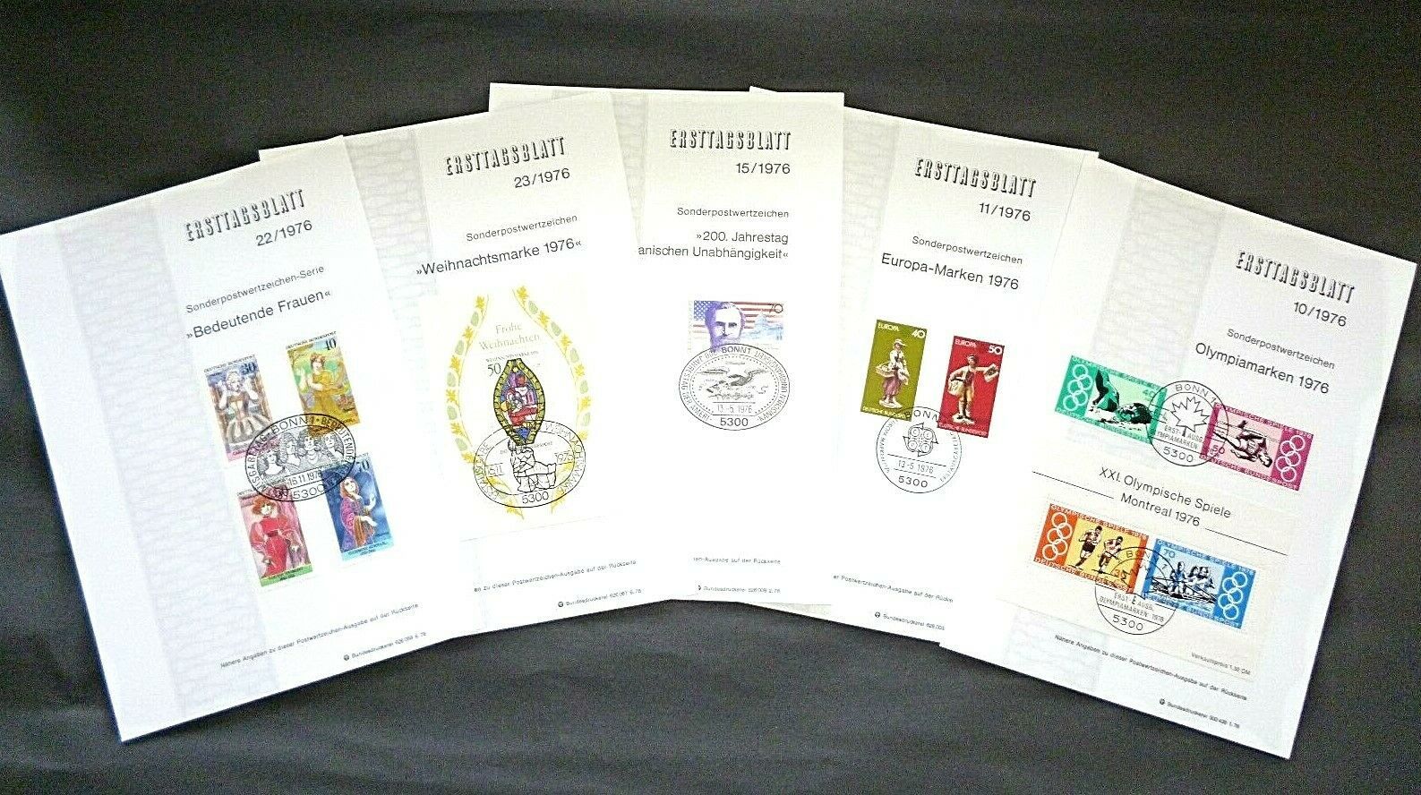 1976 Lot of 19 FDC / ETB Sheets German Post Deutsche Bundespost BRD Item image 9