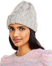 Aqua Fisherman Cable Knit Hat, Gray, One Size - £26.71 GBP