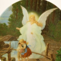 Angel At Fishing Pier With Children Mini Plate 4&quot; White Oak Porcelain JAJWC - £7.96 GBP