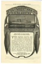 1902 Steamship Antique Print Ad The Great Lakes Northern SS Co Ships Maritime - £7.75 GBP