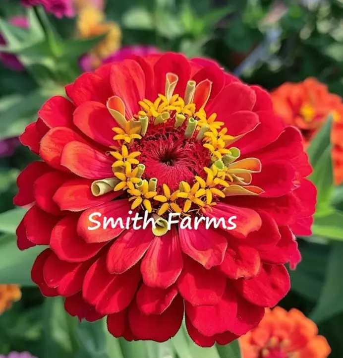 25 Seeds Red Zinnia Flowers Fast US Shipping - $9.50