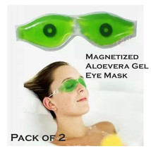Magnetized Aloe Vera Cool Gel Eye Mask for Stress Relief &amp; Dark Circles Set Of 2 - £18.52 GBP