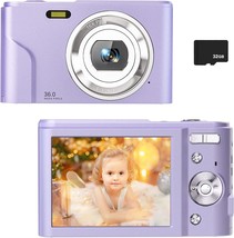 Digital Camera For Children - Boys And Girls - 36Mp Children&#39;S, Kids (Purple). - £55.05 GBP