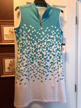 NWT Ladies TAIL Mystique Mosaic Aqua Sleeveless 35" Golf Tennis Dress - Size L image 3