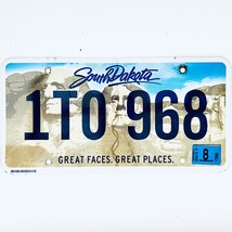 2017 United States South Dakota Great Faces Passenger License Plate 1T0 968 - £14.77 GBP