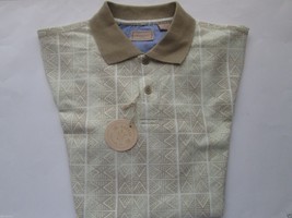 Haggar 333946 Plaids Short Sleeve Men’s Polo T-Shirt Bamboo S MSRP $45 - £12.90 GBP