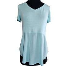 Vince Camuto Blue V Neck Top Size Small - £19.33 GBP