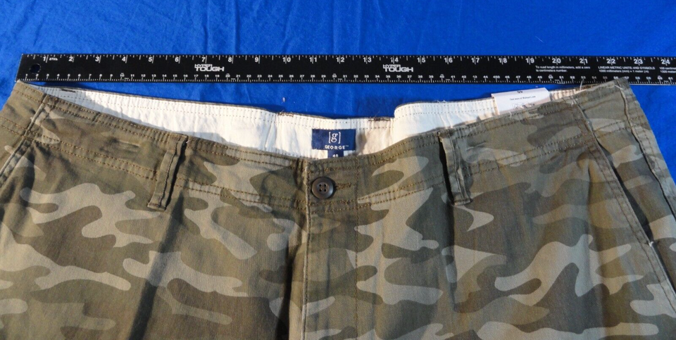 GEORGE ABOVE THE KNEE GREEN CAMO 6 POCKET HOT WEATHER GE CARGO SHORTS SIZE 46 Item image 8