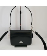 Coach CY657 Spazzolato Leather Quinn Shoulder Bag Crossbody Handbag Black - $206.17