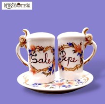 Set di sali e pepe in ceramica decorati a mano stile floreale Limoges... - $981.13 MXN