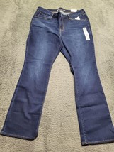 Old Navy Bootcut Jeans Womens 16 L31 Blue Dark Wash Stretch NEW - $17.49