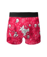 Mondxflaur Boxer Briefs for Men Poylester Stretch Men&#39;s Underwear Red Skull - £12.08 GBP