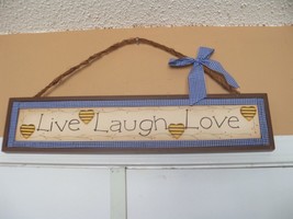 Live Laugh Love Wood Block Sign Home Decor New - £17.22 GBP