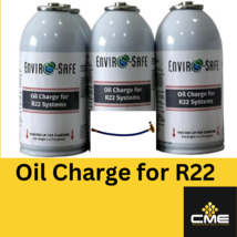 Envirosafe Oil Charge , AC Refrigerant Support oil, 6 cans and brass hose - £36.62 GBP