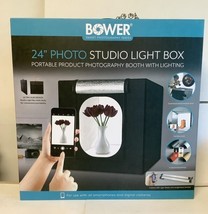 NEW Bower BSP-MPSLB24 24&quot; Portable Black Photo Studio Background Light Box - £46.57 GBP