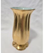 Vintage PICKARD China 24K Gold Etched 6” Vase with Pale Green Interior U... - $41.81 CAD