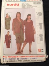 Pattern Burda # 8530 Size 20 to 34 Dress Jacket Instruction 3 languages - £7.88 GBP