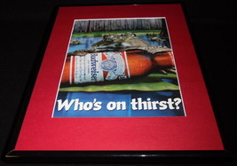 1995 Budweiser Who&#39;s on Thirst? 11x14 Framed ORIGINAL Advertisement - £27.17 GBP