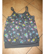 girls shirt old navy active tank top gray peace signs large or medium nwt - $284.91 MXN