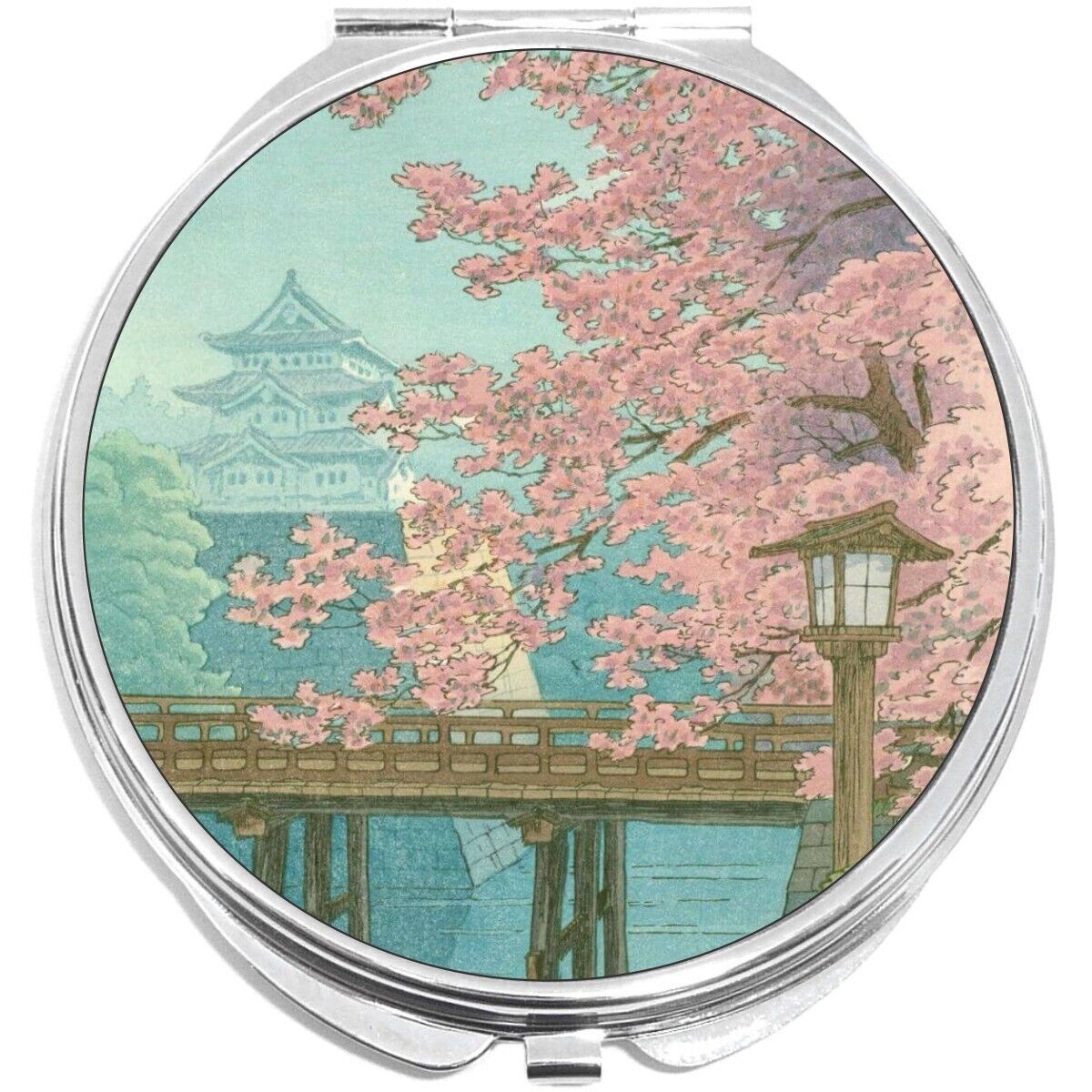 Japanese Cherry Blossoms Compact with Mirrors - Perfect for your Pocket ... - $11.76