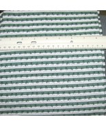 GREEN &amp; ECRU STRIPE Cotton QUILT Fabric 45&quot; wide x 1 1/2 yds long - £5.60 GBP