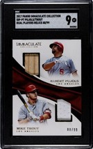 2017 MLB Immaculate Collection 88/99 Albert Pujols/Mike Trout Dual Relics SGC 9* - £230.64 GBP