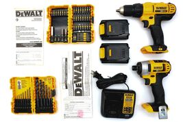 DEWALT DCF885/DCD771 COMBO SET W/ 2 BATTERIES, CHARGER, DRILL &amp; DRIVE BI... - $143.55