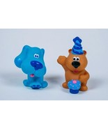 BLUE&#39;S CLUES BIRTHDAY BABY BEAR &amp; BLUE TOY FIGURES CAKE TOPPERS BLUES CLUES - €15,01 EUR