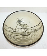 Dedza Malawi African Art Pottery Large Fruit Bowl ~ Hand Painted ~ 12&quot;W ... - $89.09 CAD