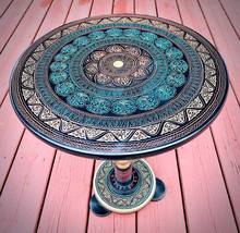 Hand Painted Truck Art Round Coffee Table - £237.02 GBP