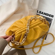 Luxury Brand Handbag Women&#39;s Bag Pu Leather Fashion Thick Chain Shoulder BagsTre - £22.31 GBP