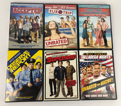 Awesome DVD LOT 6 Movies Comedy Superbad  Accepted Euro Trip Talladega Nights ++ - £22.24 GBP