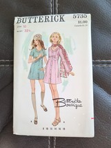 Misses One Piece Aline Coatdress Size 10 Butterick 5735 Sewing Pattern VTG UC - £22.77 GBP