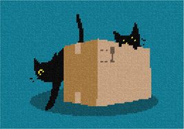 Pepita needlepoint kit: Cats Out of The Box, 10&quot; x 7&quot; - £39.53 GBP+