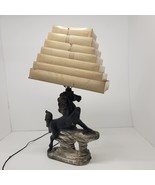 Venetian Blind Tiered Shade Black Ceramic Rearing Horse ( Rare Find ) - $171.49